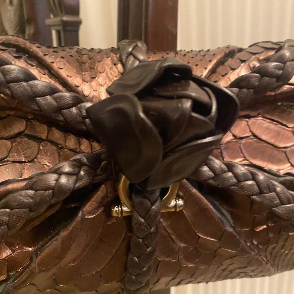 Ferragamo Python Evening Purse - Picture 2 of 14
